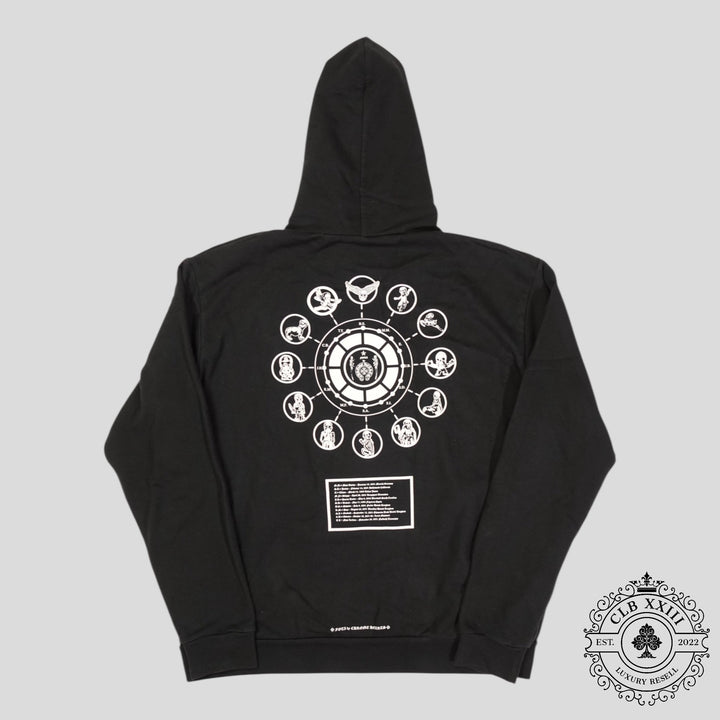 Chrome Hearts Foti Zip Up Hoodie in Black/White