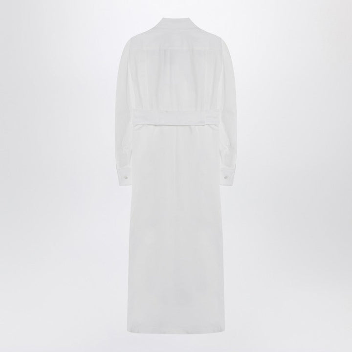 Max Mara White Shirt Dress In Cotton Twill Women