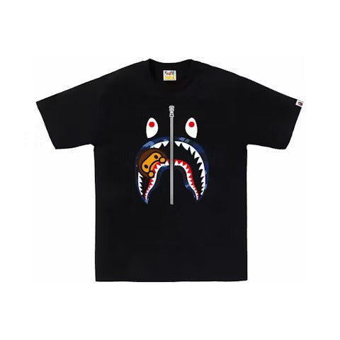 BAPE Color Camo Milo Shark Tee Black/Navy