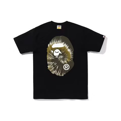 BAPE Tie Dye Big Ape Head Tee Black Black