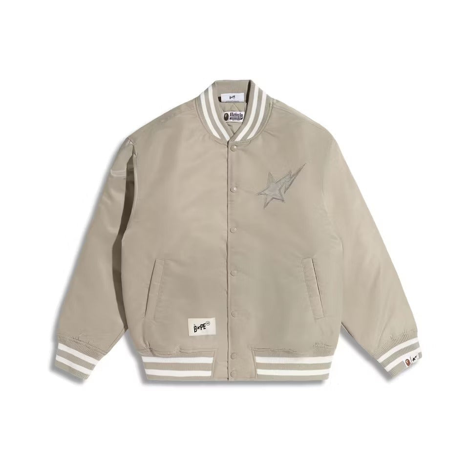 BAPE x Highsnobiety Nylon Varsity Jacket Charcoal
