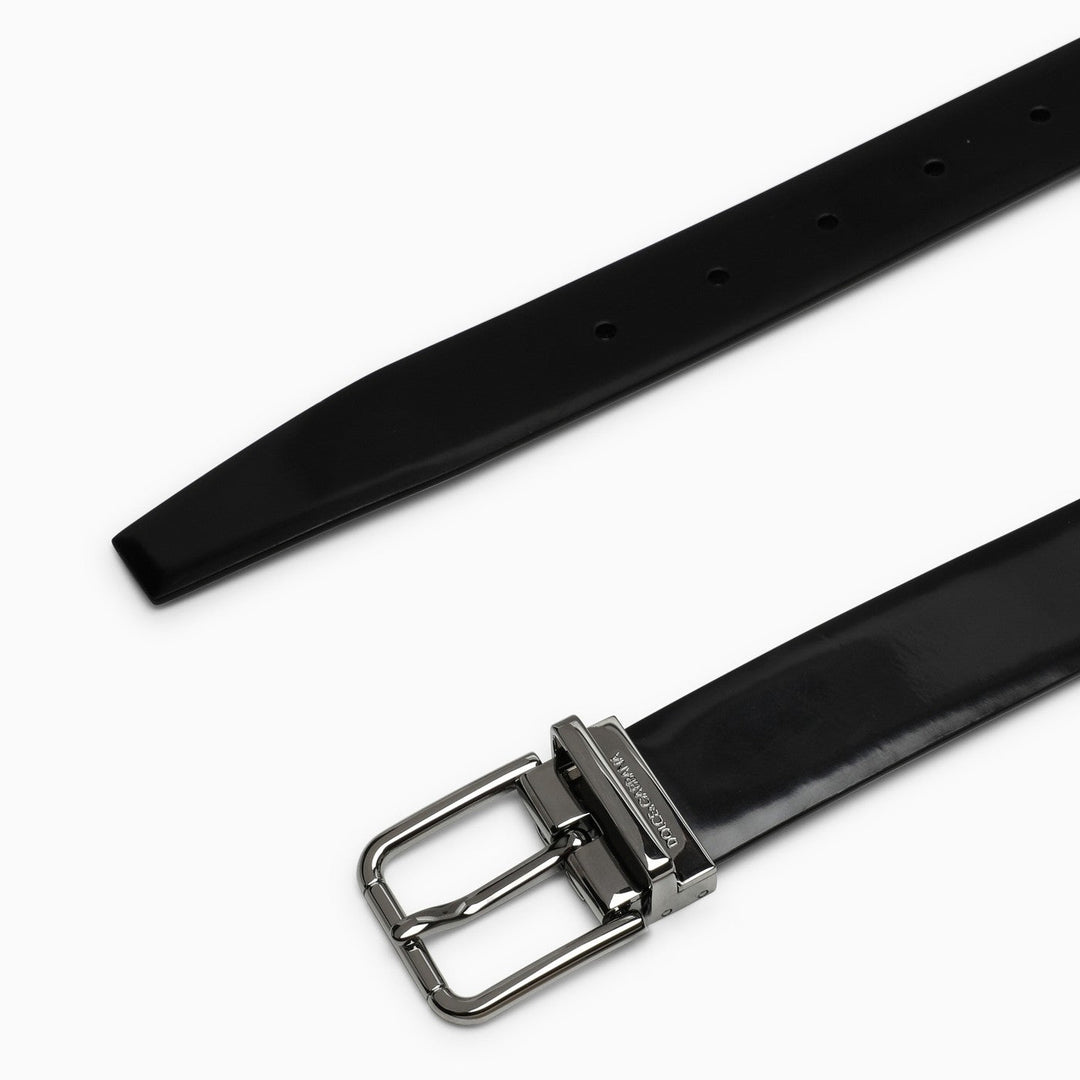 Dolce&amp;Gabbana Black Leather Belt