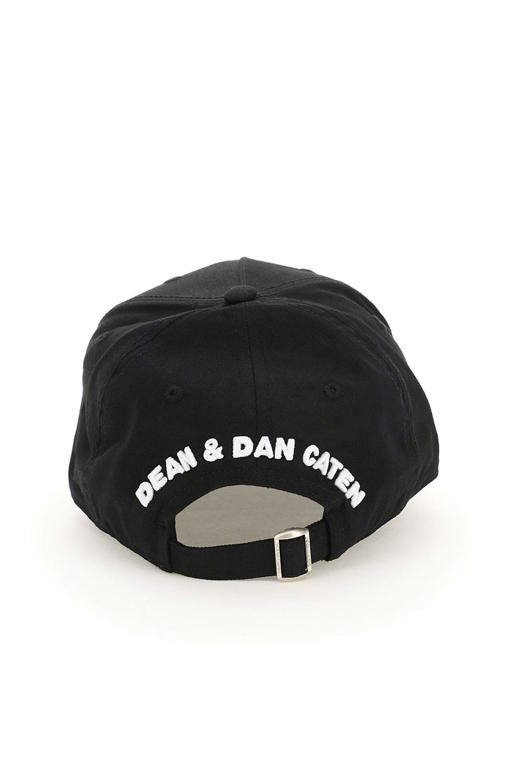 DSQUARED2 Embroidered Baseball Cap with Rips