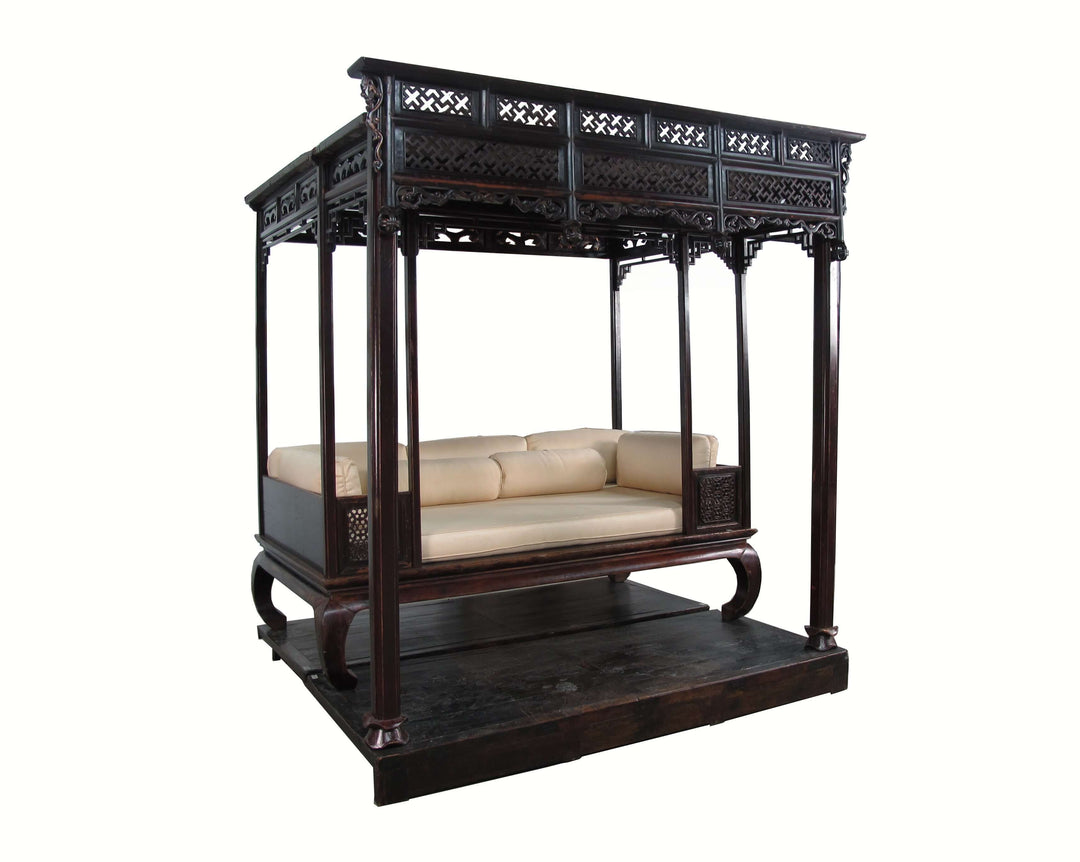 Authentic Rare 19th Antique Chinese Canopy Bed