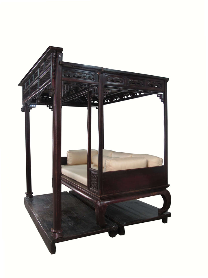 Authentic Rare 19th Antique Chinese Canopy Bed