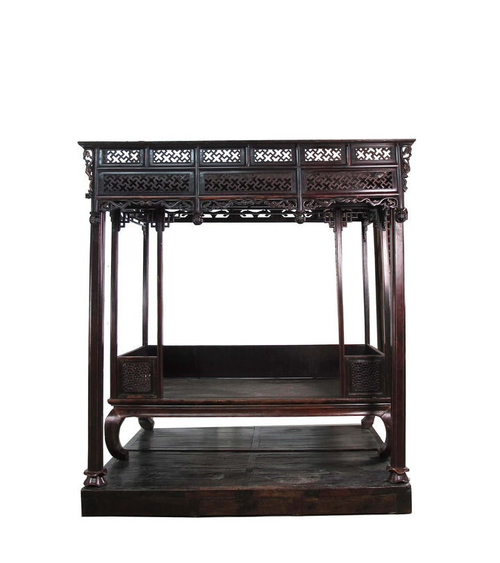 Authentic Rare 19th Antique Chinese Canopy Bed