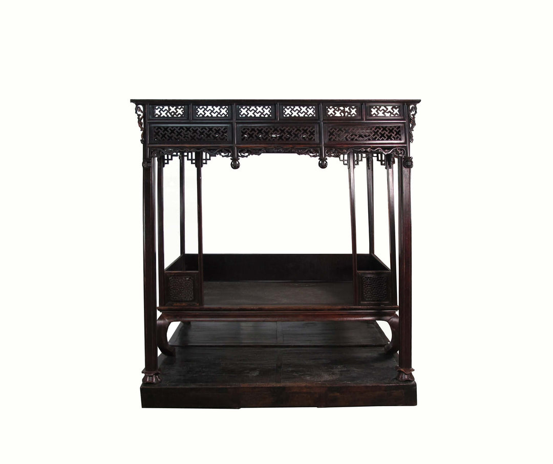 Authentic Rare 19th Antique Chinese Canopy Bed
