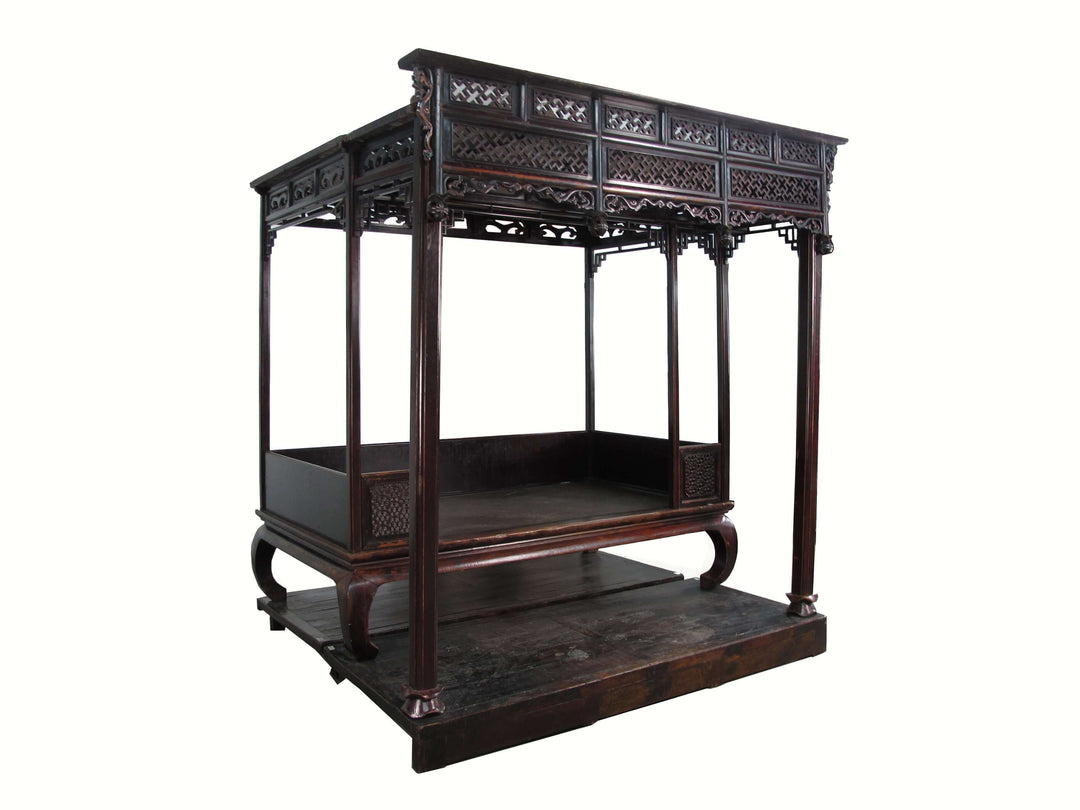 Authentic Rare 19th Antique Chinese Canopy Bed
