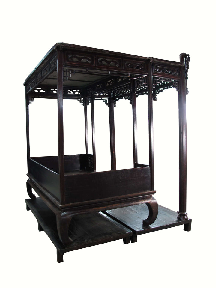 Authentic Rare 19th Antique Chinese Canopy Bed