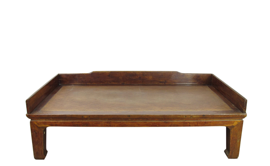 Wooden tray on a white background