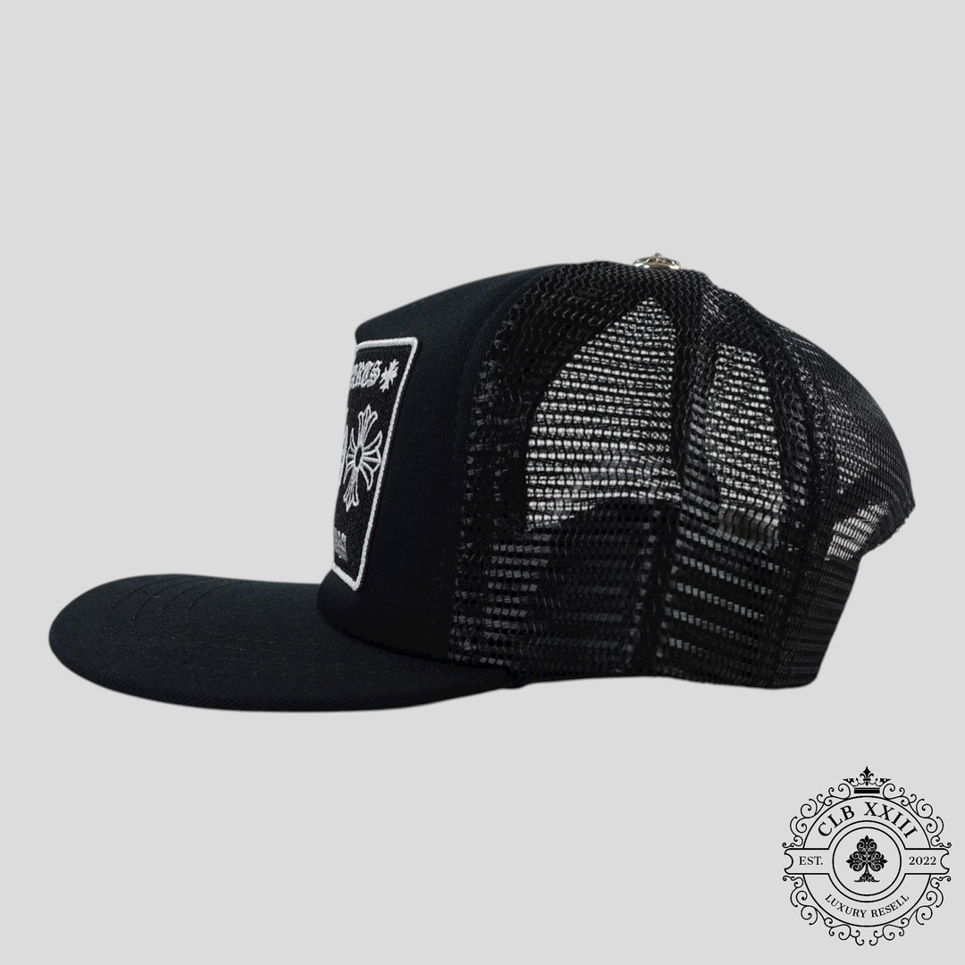 Chrome Hearts Hollywood CH Patch Trucker Hat in Black