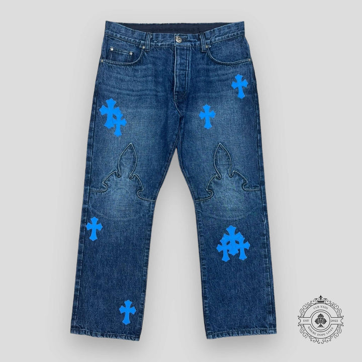 Chrome Hearts Fleur Knee Jeans