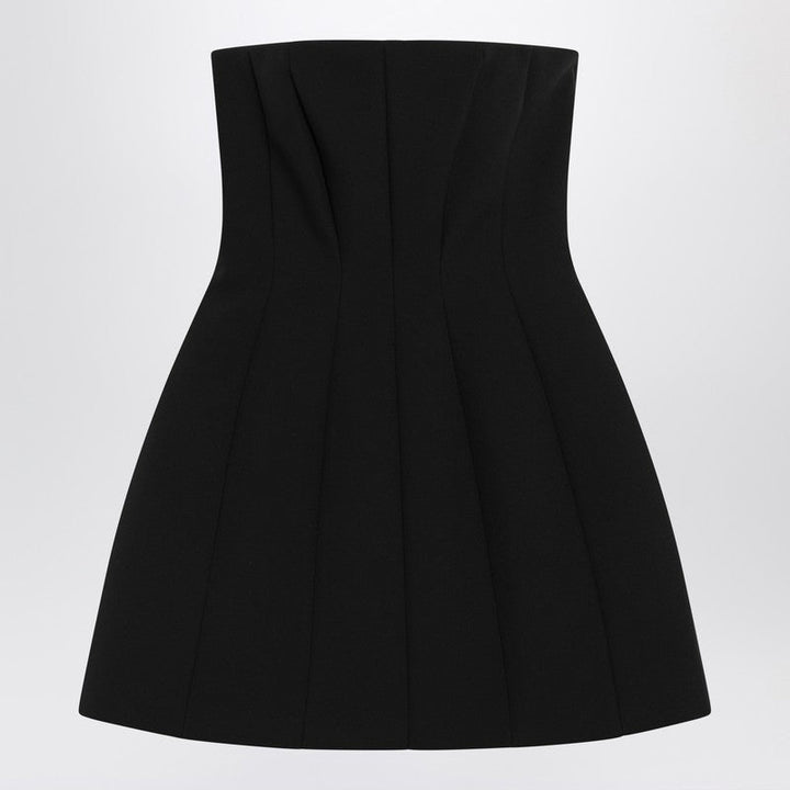 Max Mara Pianoforte Black Bustier Dress In Sablé Women