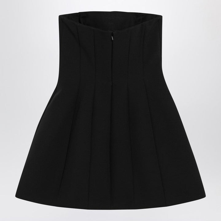 Max Mara Pianoforte Black Bustier Dress In Sablé Women
