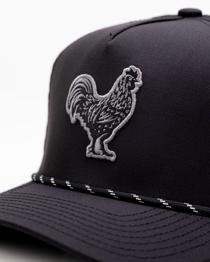 Black Cock Black - Perforated Rope Hat