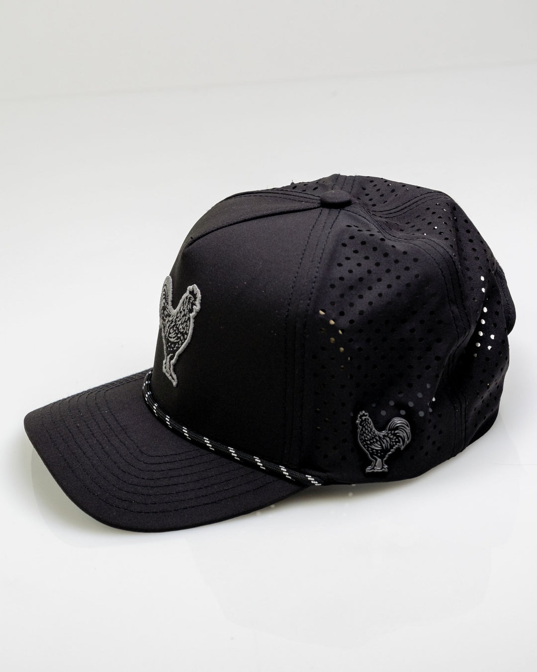 Black Cock Black - Perforated Rope Hat