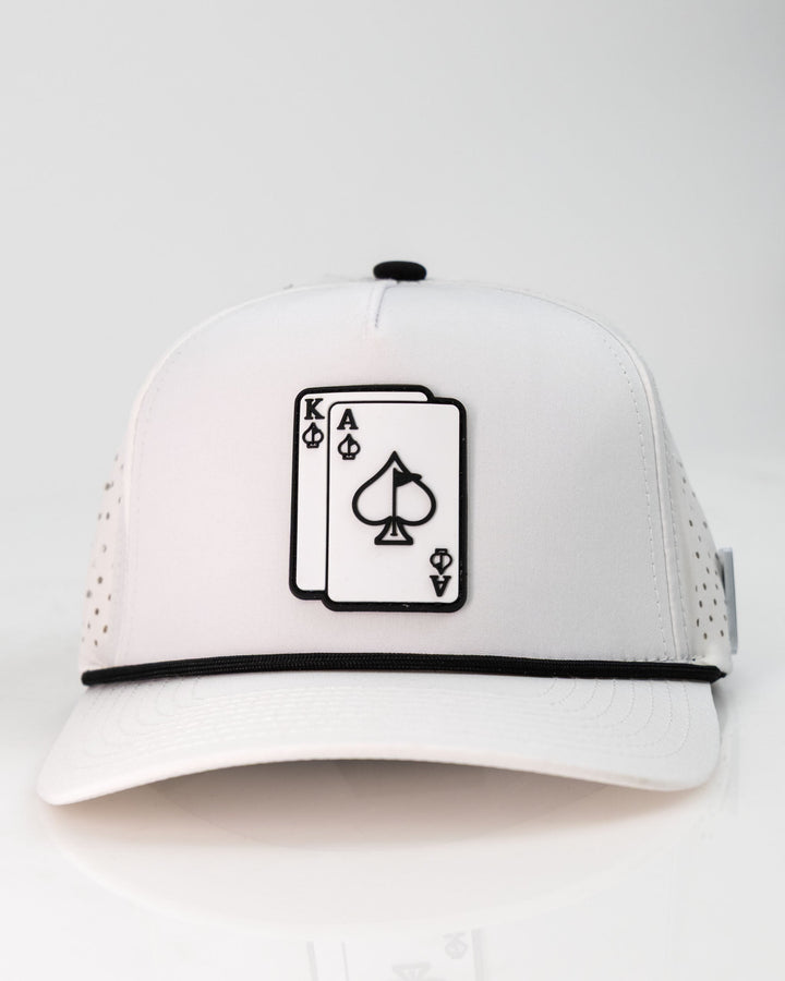 Ace/King White - Perforated Rope Hat