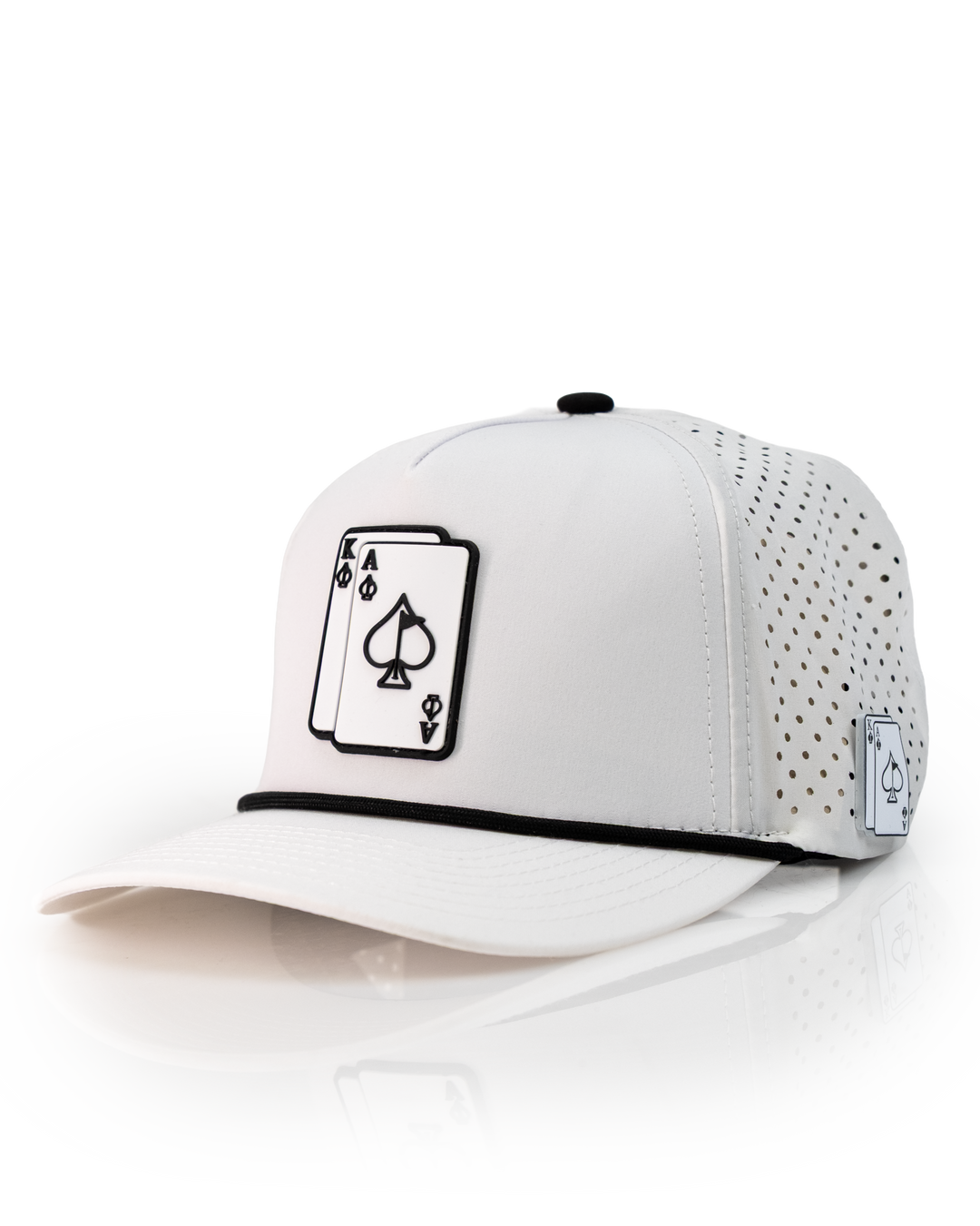 Ace/King White - Perforated Rope Hat