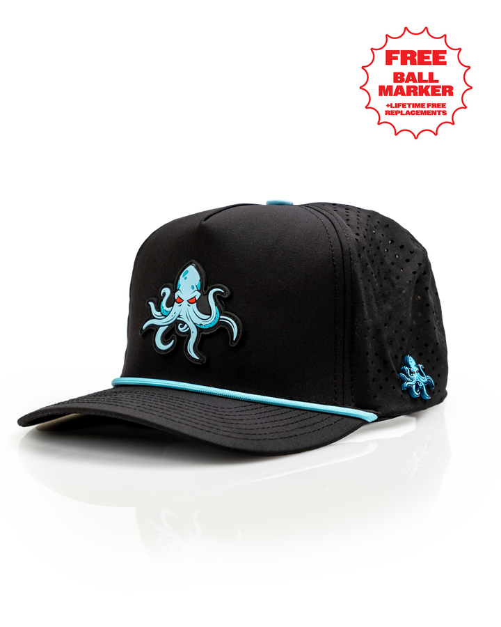 Kraken Black - Perforated Rope Hat