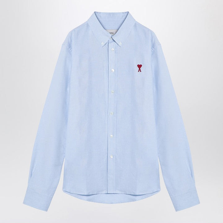 Ami Paris Light Blue Ami De Coeur Shirt Men
