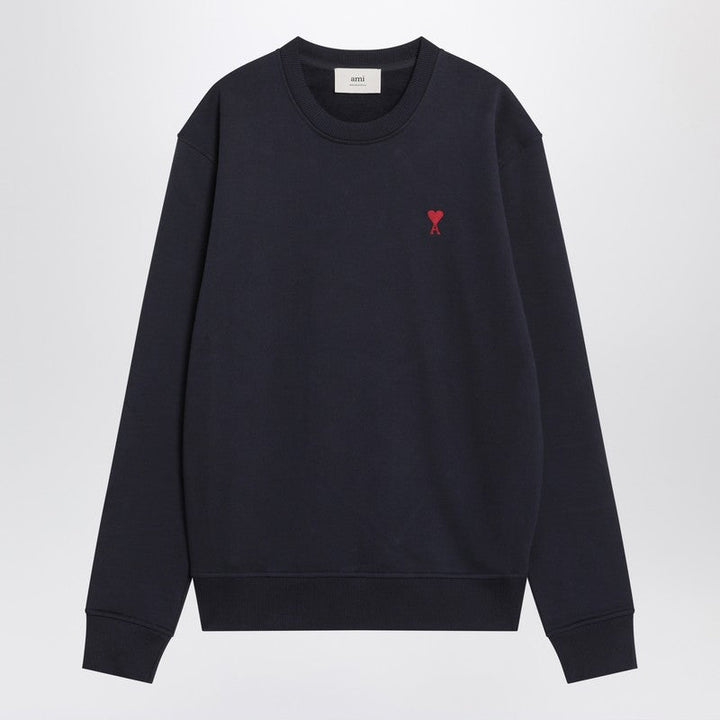 Ami Paris Ami De Coeur Navy Blue Sweatshirt Men