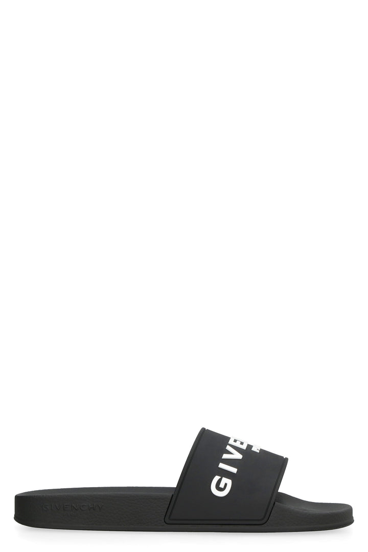 GIVENCHY Stylish Slide Sandals with Logo - 3 cm Rubber Sole
