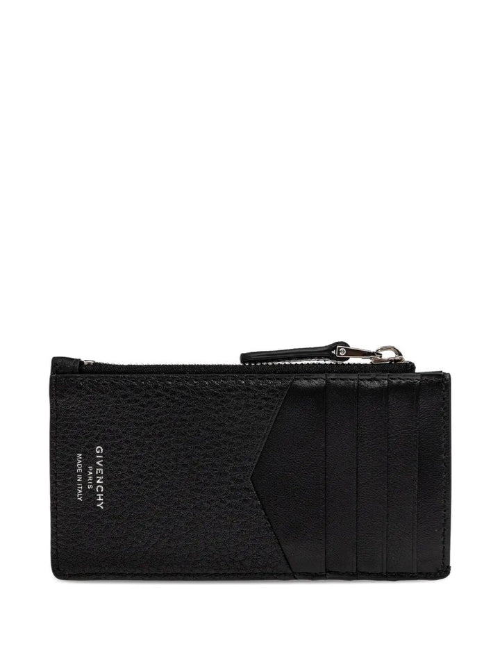 GIVENCHY Mini Grain Leather Card Holder with Zip - SS26