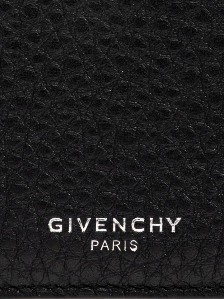 GIVENCHY Mini Grain Leather Card Holder with Zip - SS26
