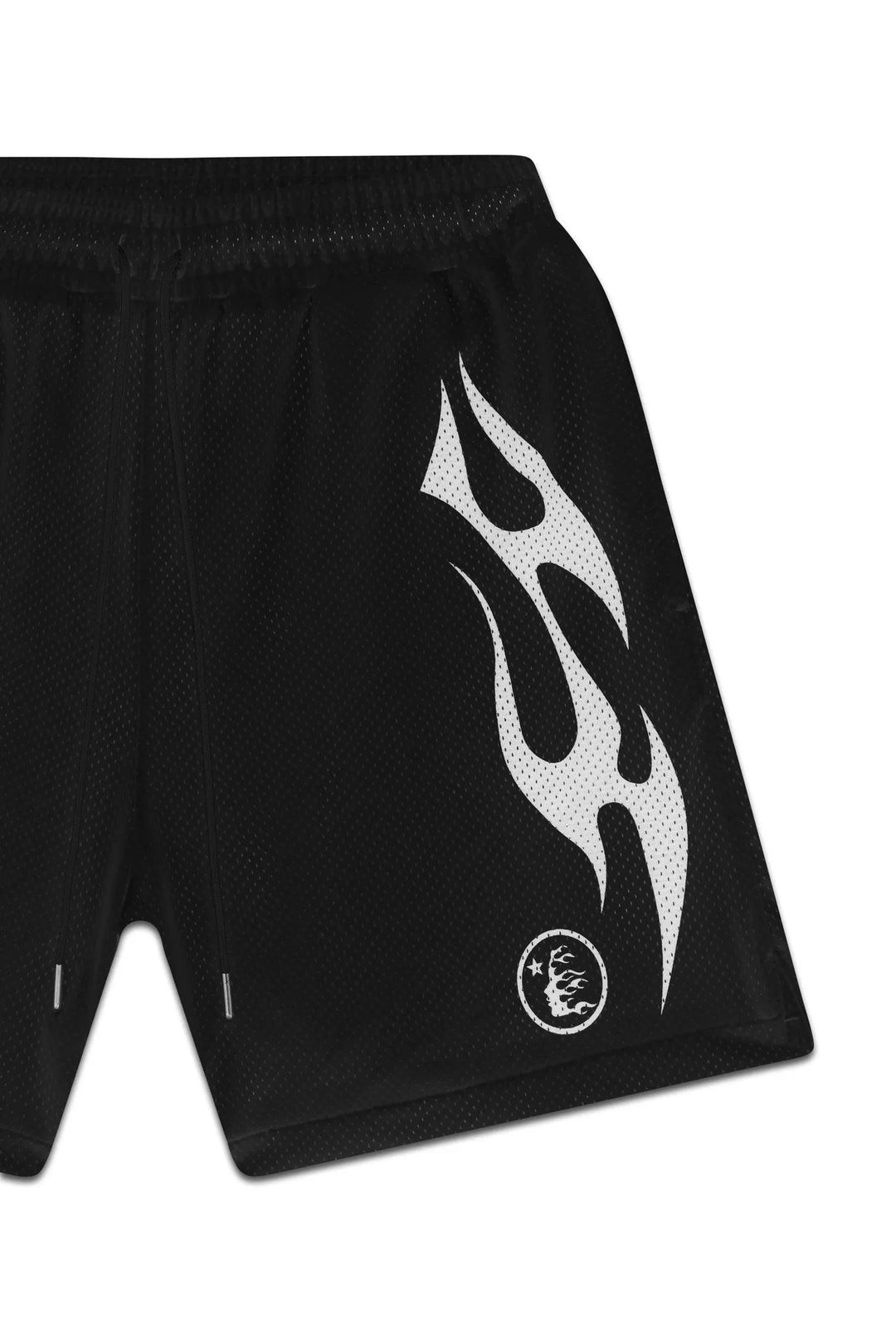 Hellstar Flame Mesh Shorts Black