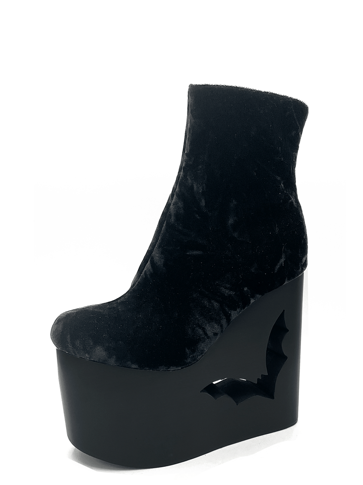 View details for Deadwood Black Velvet Wedge Boot Deadwood Black Velvet Wedge Boot