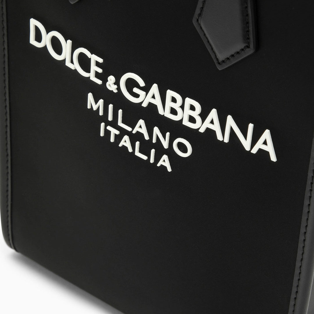 Dolce&amp;Gabbana Small Black Nylon Bag With Logo