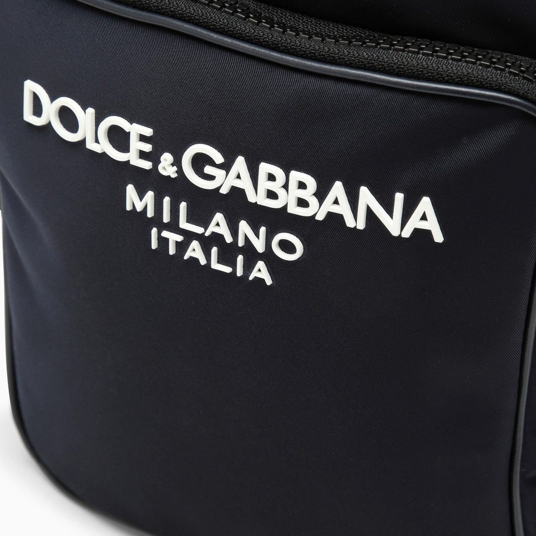 Dolce &amp; Gabbana Blue Messenger Bag In Nylon