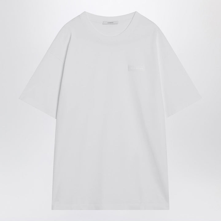 Givenchy White Cotton T-Shirt With Logo Patch Men