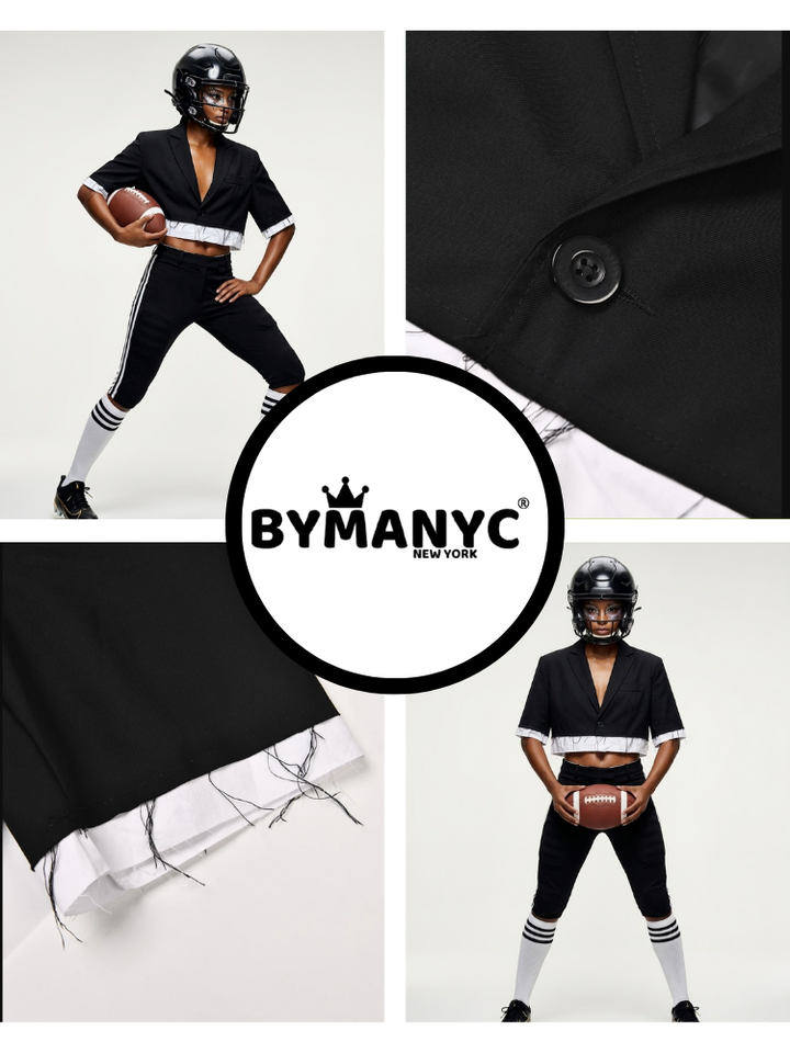 BOWERY Deconstructed Cropped Blazer | BYMANYC ® New York Style