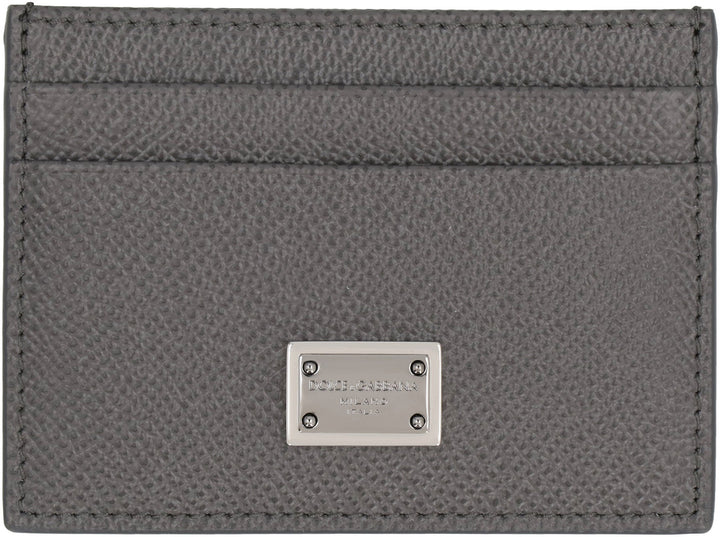 DOLCE &amp; GABBANA Mini Leather Card Holder with Dauphine Print
