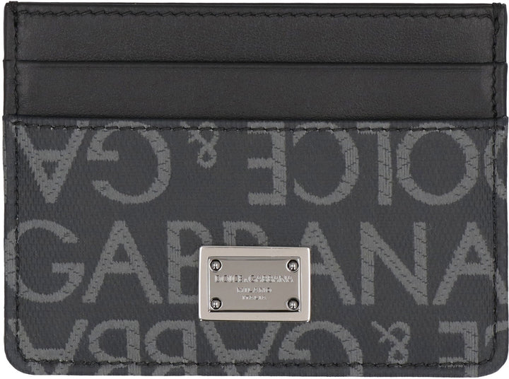 DOLCE &amp; GABBANA Logo Detail Mini Leather Card Holder