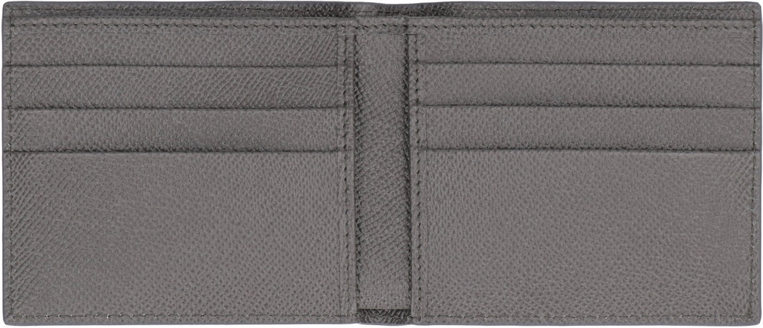 DOLCE &amp; GABBANA Leather Flap-Over Wallet - Compact Size