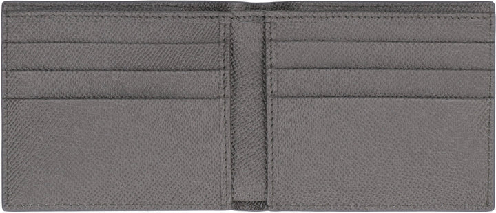 DOLCE &amp; GABBANA Leather Flap-Over Wallet - Compact Size