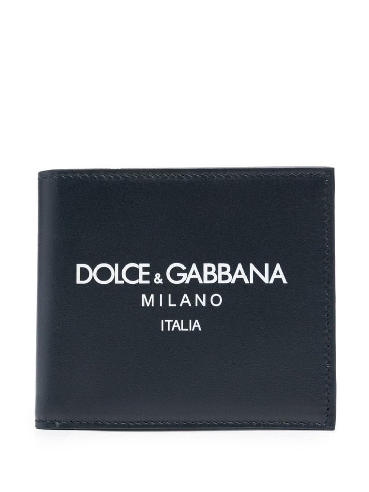 DOLCE &amp; GABBANA Leather Bifold Wallet for Men - Classic Mini Style