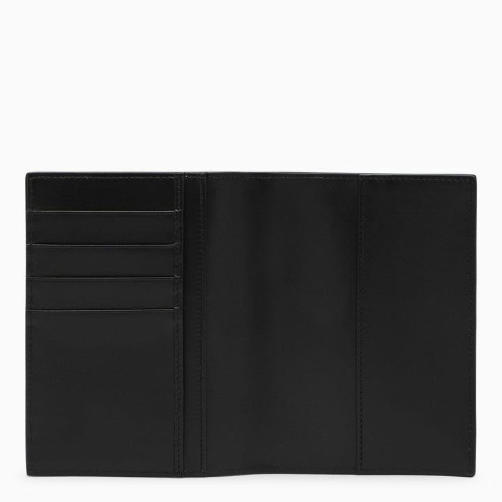 Dolce&amp;Gabbana Black Leather Passport Holder With Logoed Plaque