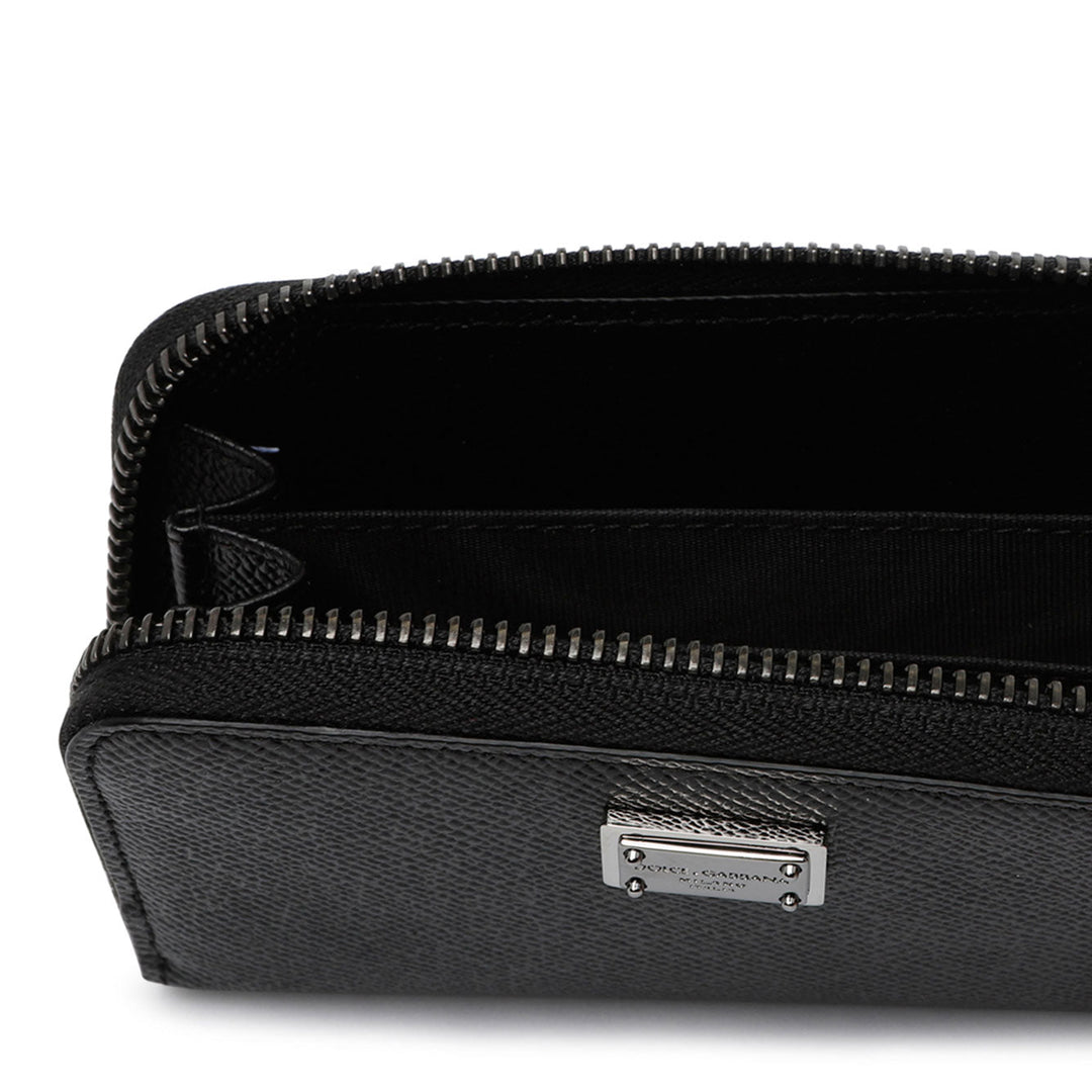 DOLCE &amp; GABBANA Premium Vitello Leather Mini Wallet for Men
