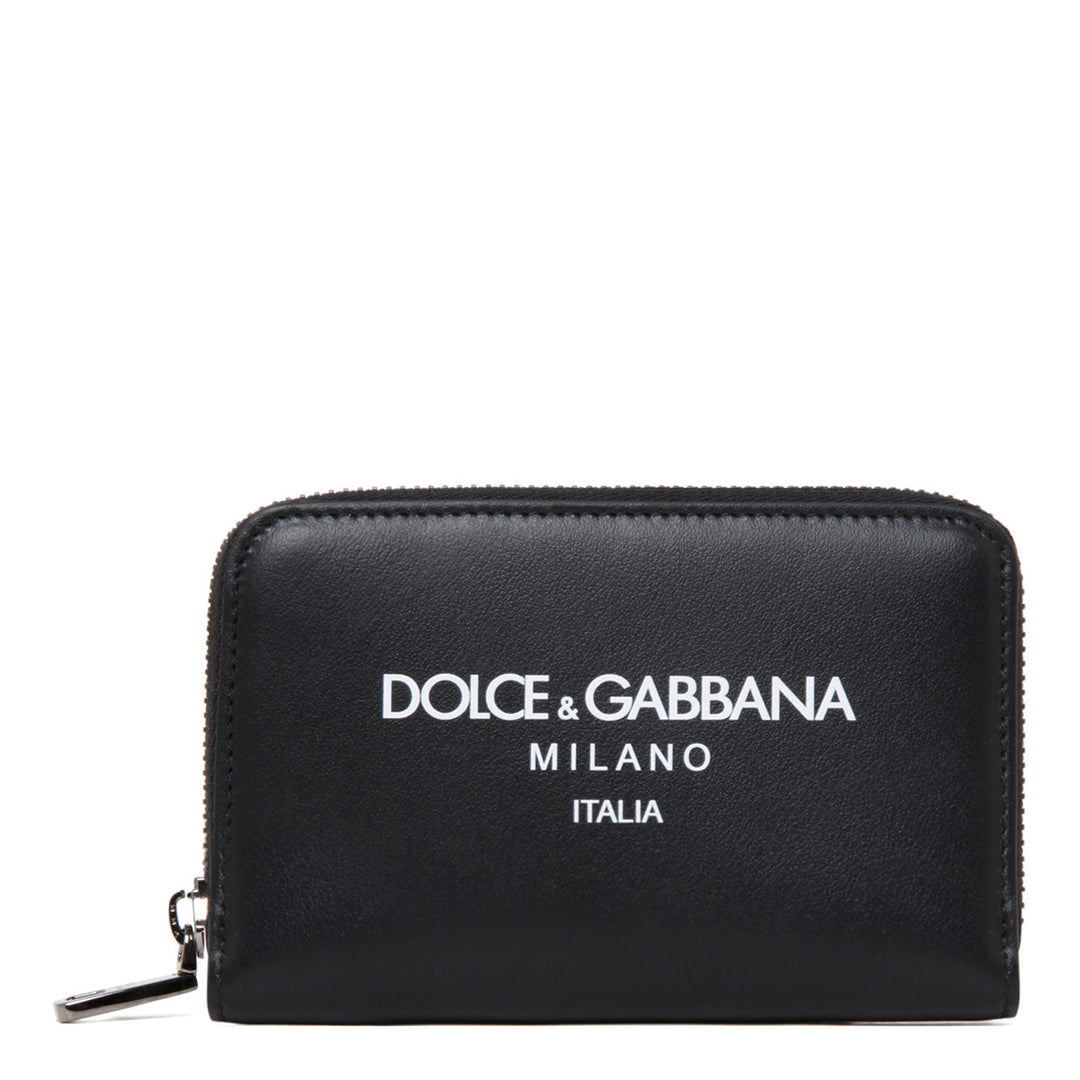 DOLCE &amp; GABBANA Premium Calfskin Mini Wallet for Men