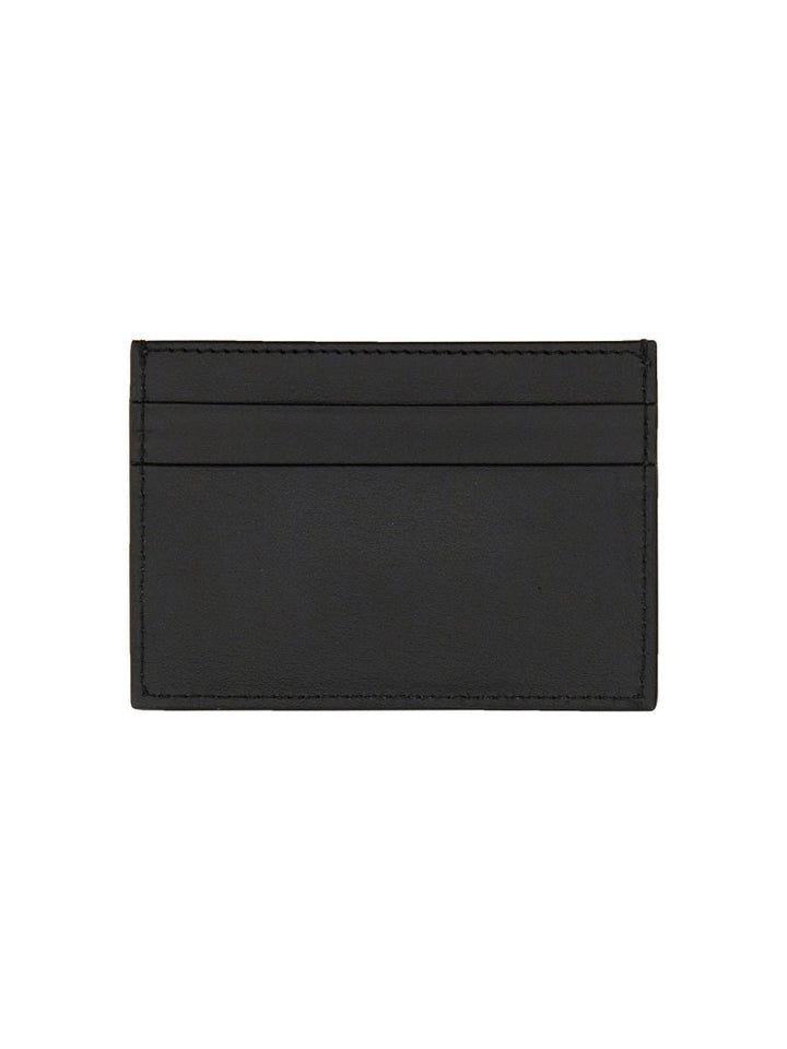 DOLCE &amp; GABBANA Leather Mini Card Holder with Logo