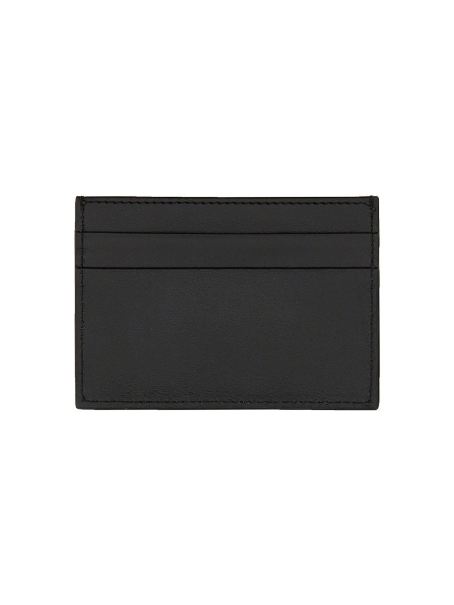 DOLCE &amp; GABBANA Leather Mini Card Holder with Logo