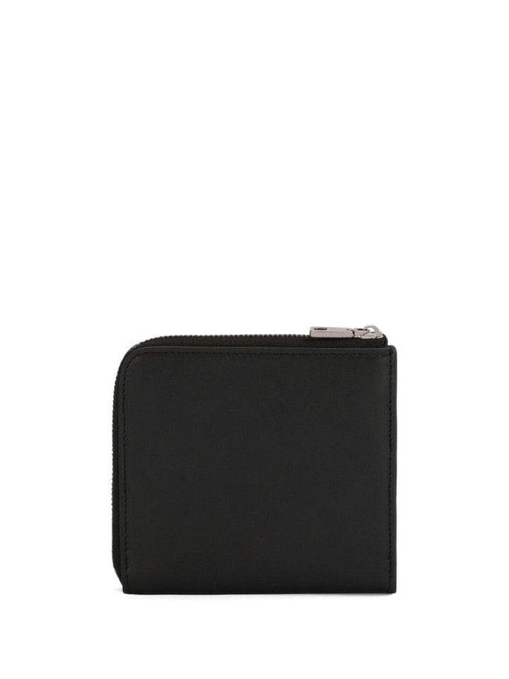 DOLCE &amp; GABBANA Logo Print Leather Mini Wallet