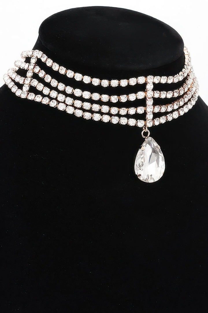 BROADWAY Rhinestone Choker &amp; Crystal Pendant: NYFW BYMANYC ® New York
