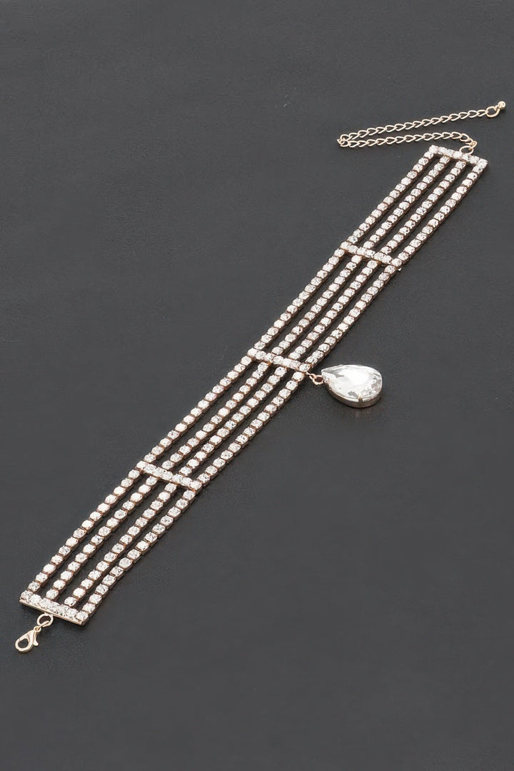 BROADWAY Rhinestone Choker &amp; Crystal Pendant: NYFW BYMANYC ® New York