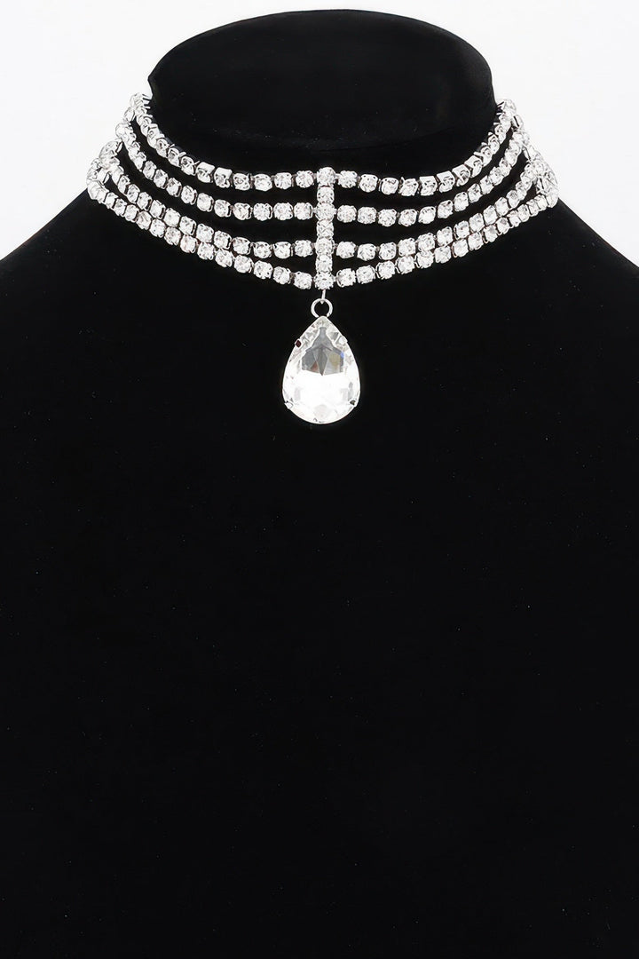 BROADWAY Rhinestone Choker &amp; Crystal Pendant: NYFW BYMANYC ® New York