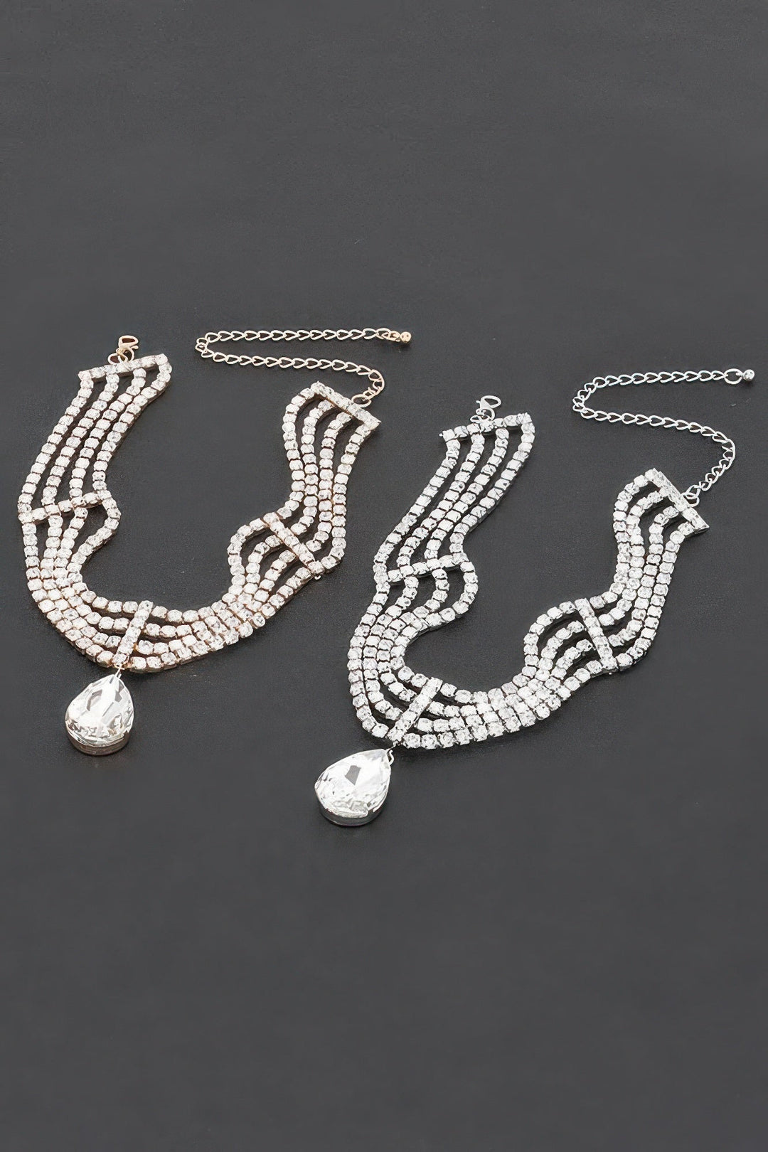 BROADWAY Rhinestone Choker &amp; Crystal Pendant: NYFW BYMANYC ® New York