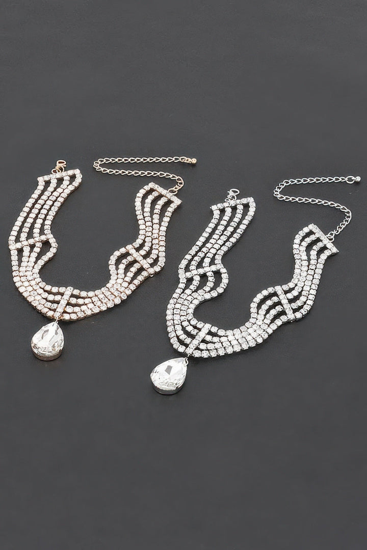BROADWAY Rhinestone Choker &amp; Crystal Pendant: NYFW BYMANYC ® New York